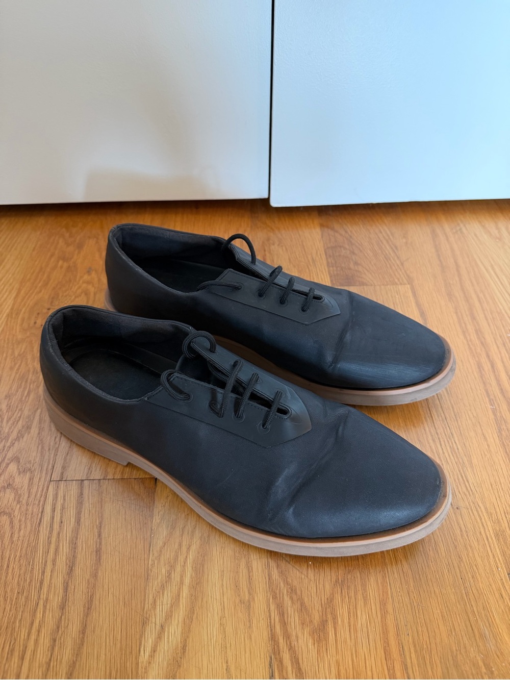 Men's Black Vegan Leather Casual Dress Shoes